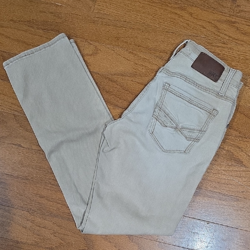 BKE Men's Light Tan Straight Jeans
